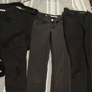 3 pairs 00 black pants women/juniors/kids